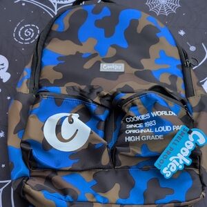 Cookies Blue and Brown Camouflage Backpack